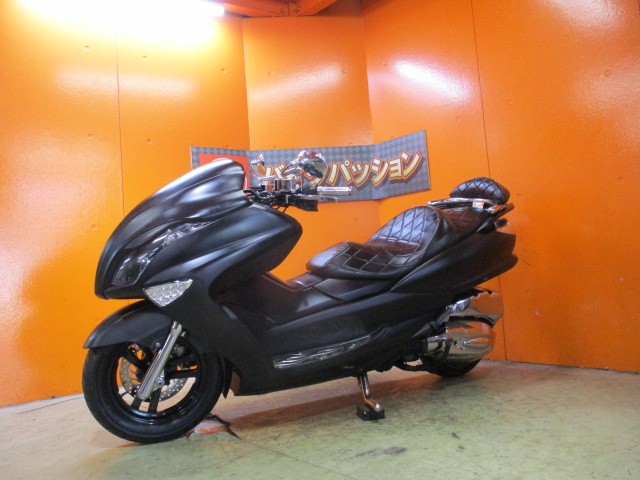 即納日本製マジェスティ250Cカスタム オレンジ/ブラック 自賠責保険5年3月　ローンホイ　スーパーローダウン 126cc-250cc